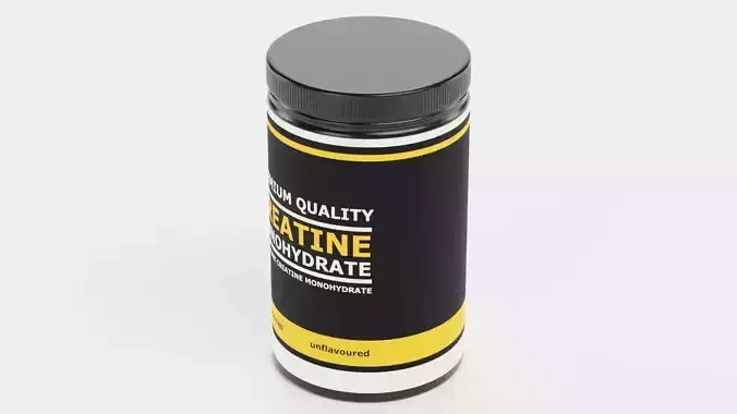 Creatine - Product Concept Packaging Low-poly 3D model 6