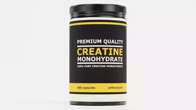 Creatine - Product Concept Packaging Low-poly 3D model 3