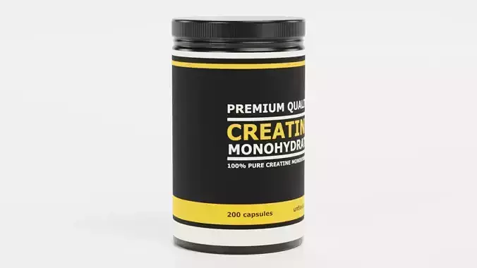 Creatine - Product Concept Packaging Low-poly 3D model 4