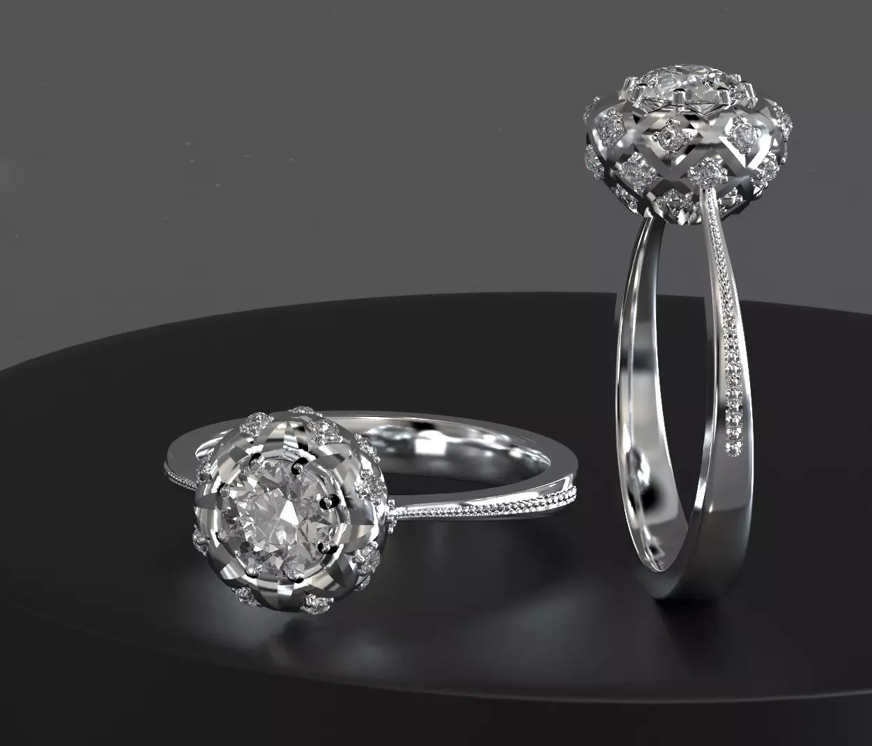 eternal bloom ring 3D print model