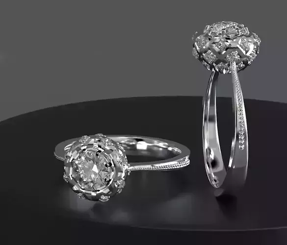 eternal bloom ring 3D print model