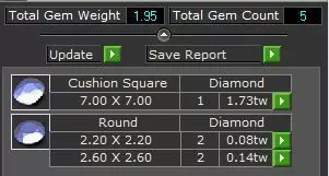 Square Cushion Engagement Ring 3D print model_14