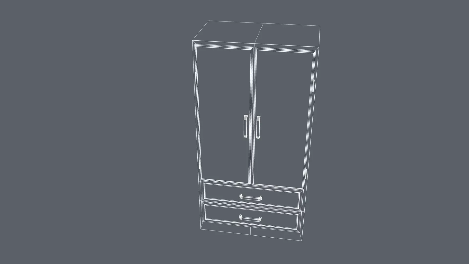Wardrobe 3D model_12