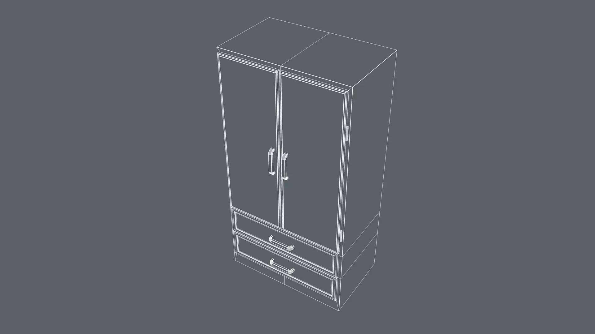 Wardrobe 3D model_10