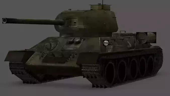 T-34-85 Tank 3D Model