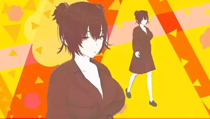 Hot Detective Lady - Fully Rigged