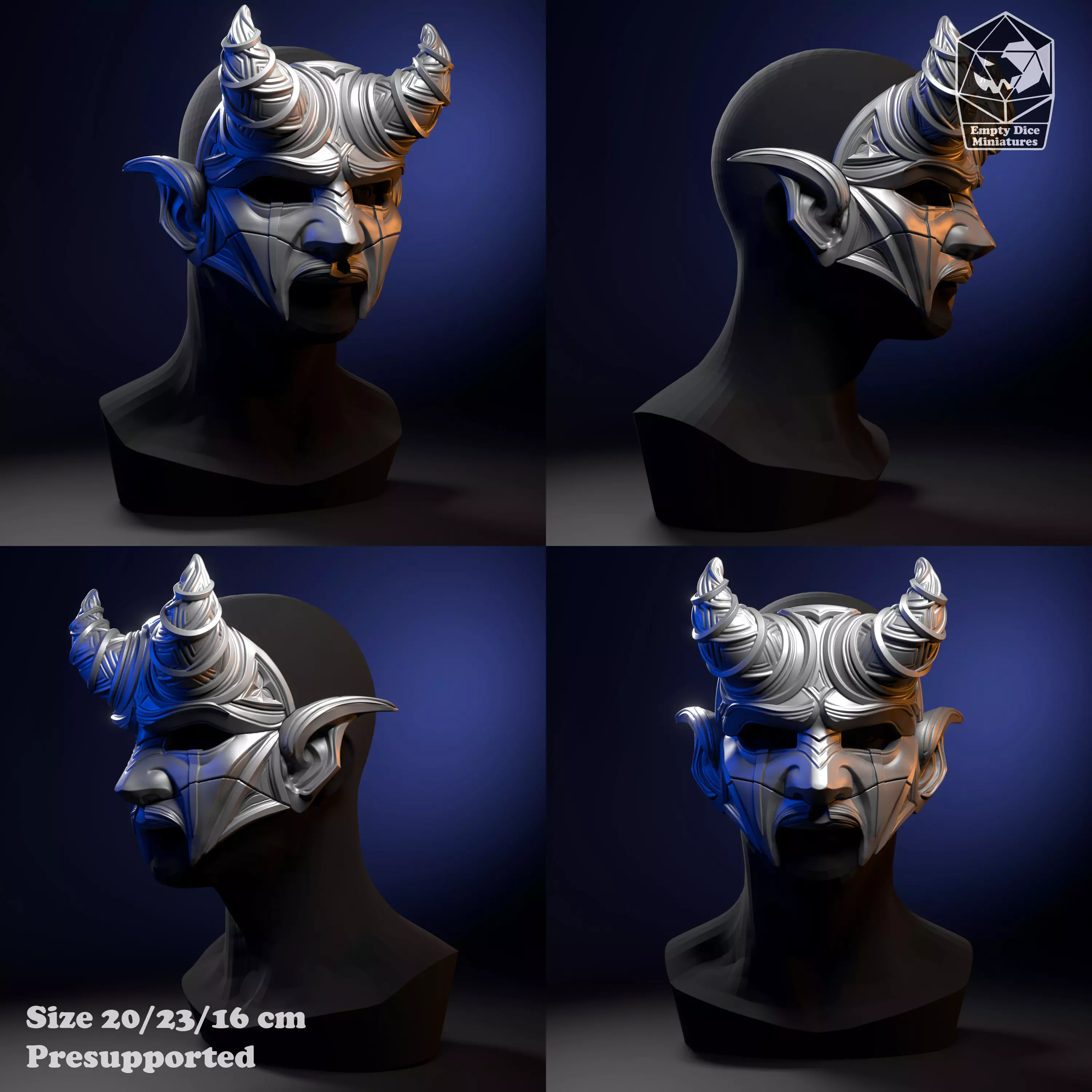 Tieflings masks 3D print model_6