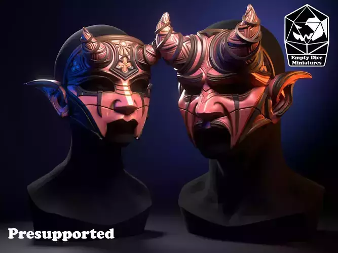 Tieflings masks 3D print model Tieflings masks 3D print model