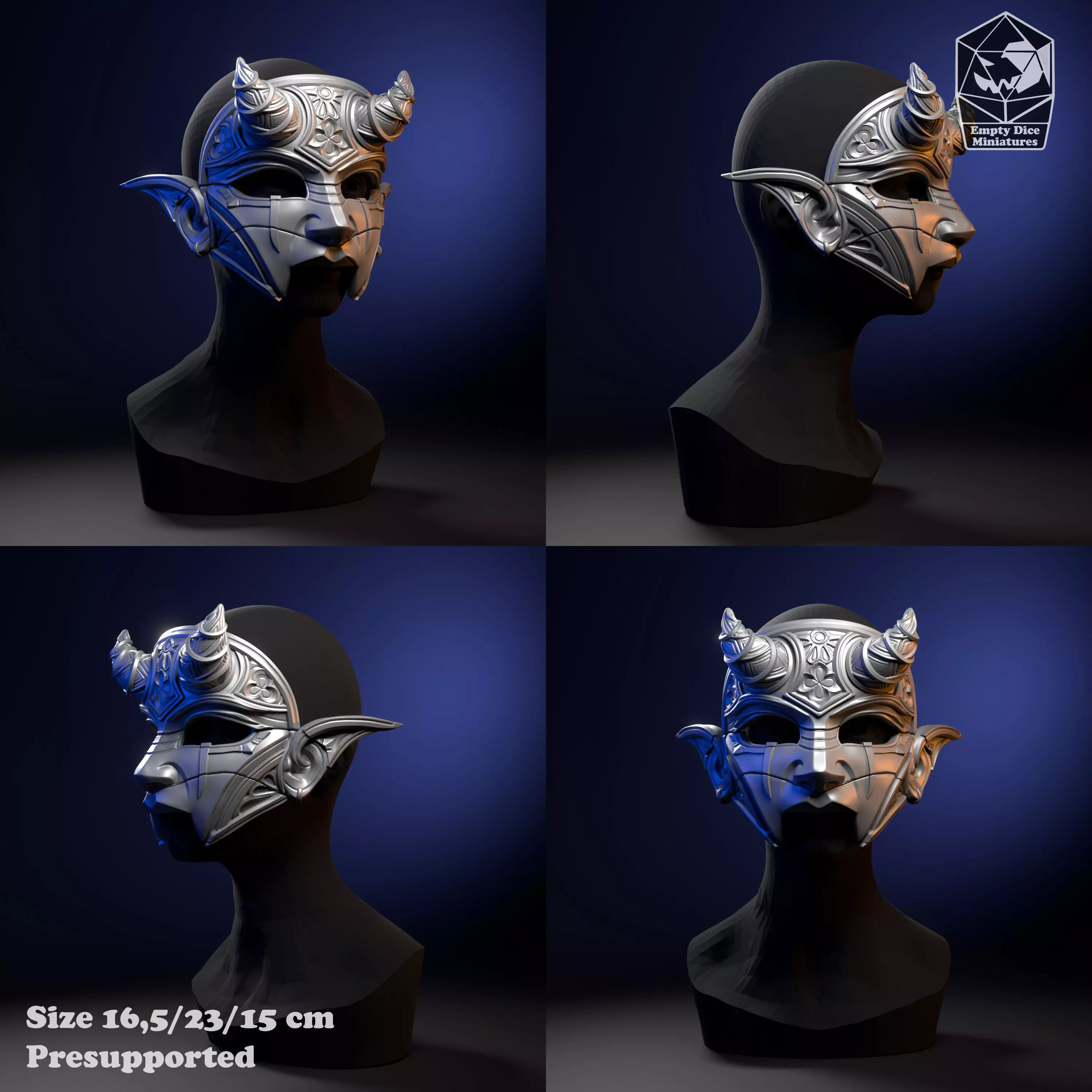 Tieflings masks 3D print model_3