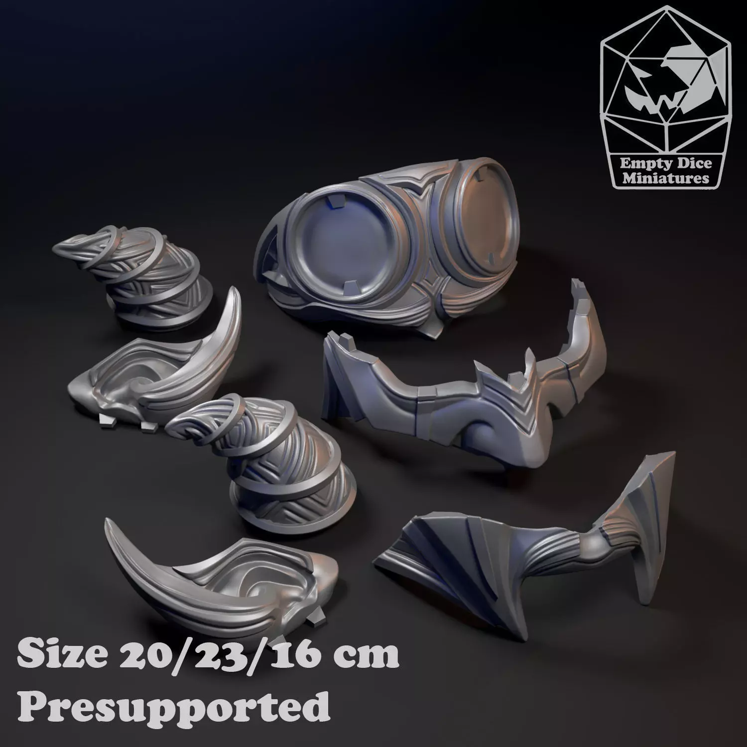 Tieflings masks 3D print model_5