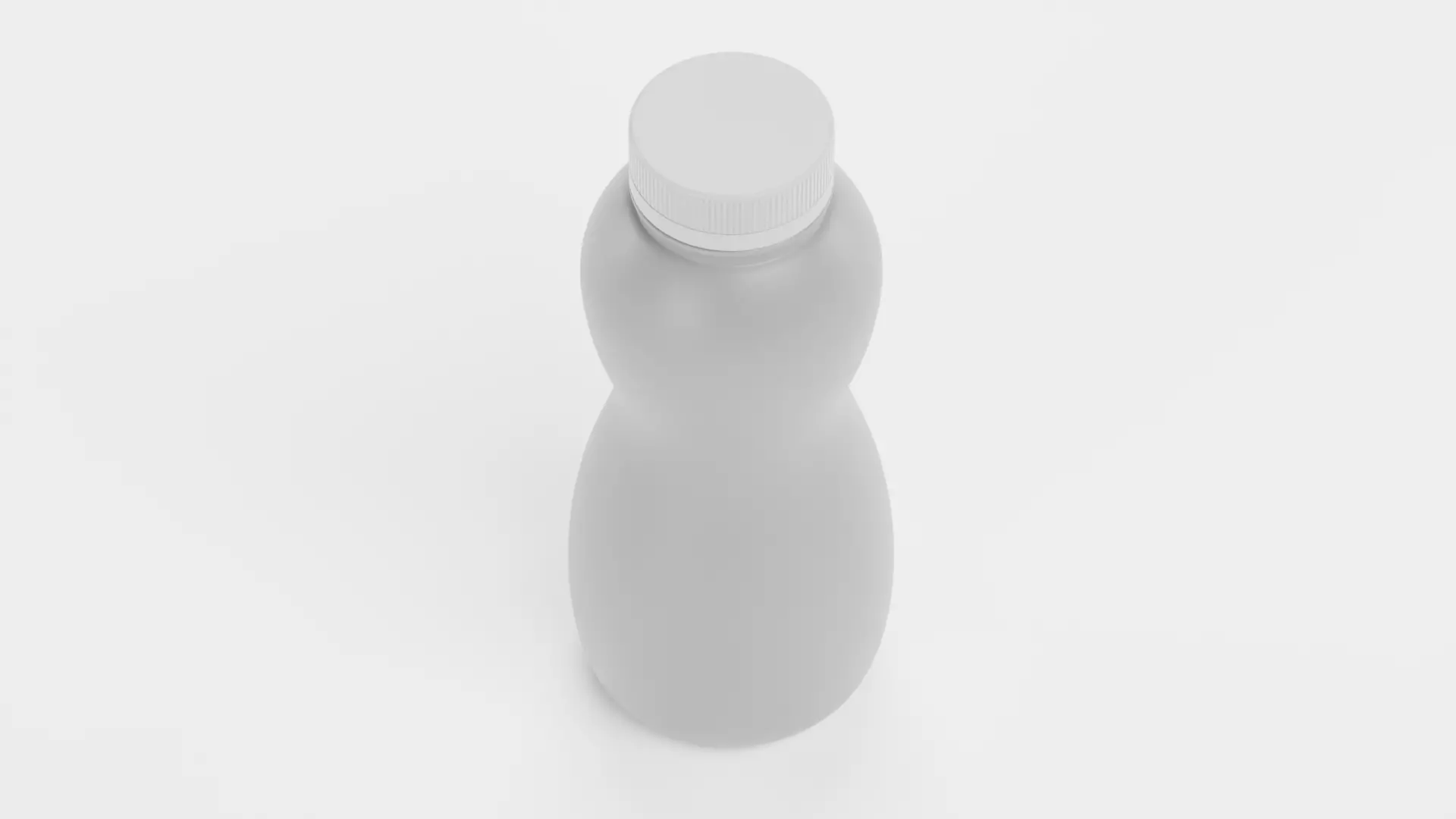 Universal Plastic Bottle V5 - Product Packaging Low-poly 3D model_4