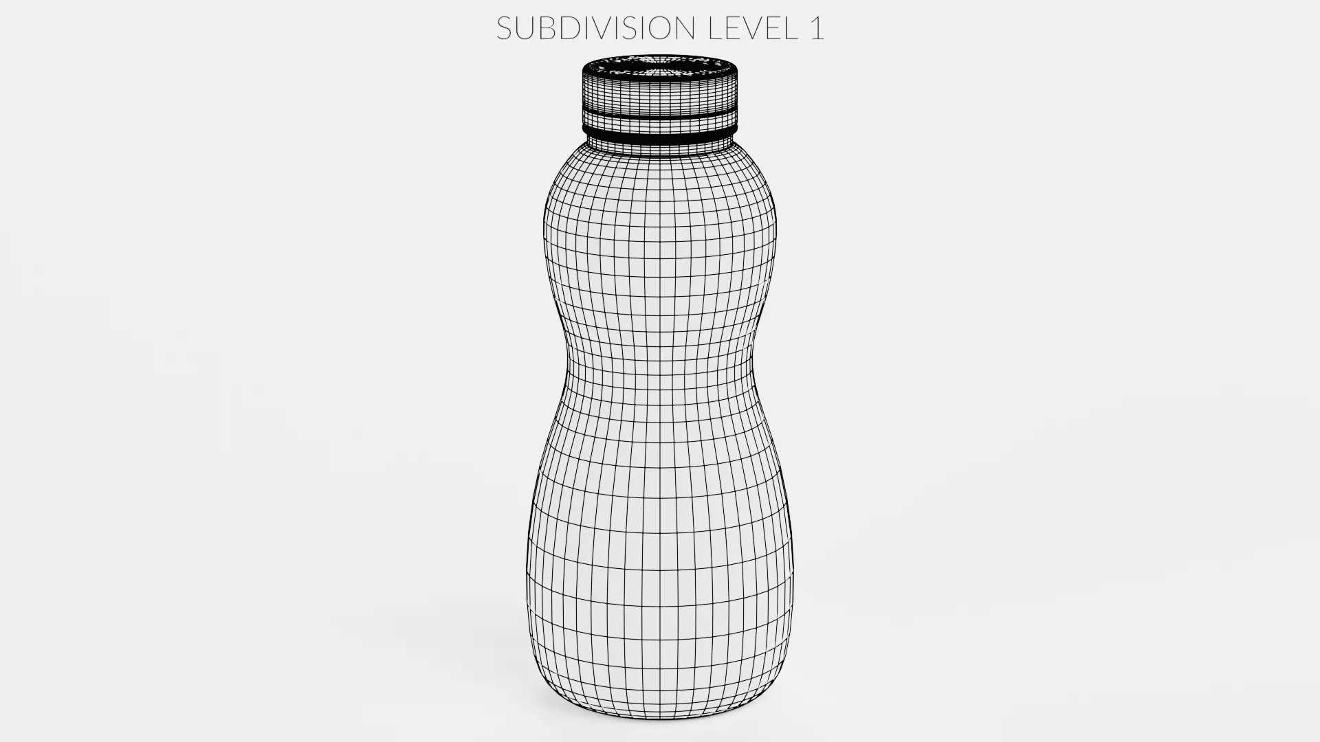 Universal Plastic Bottle V5 - Product Packaging Low-poly 3D model_8