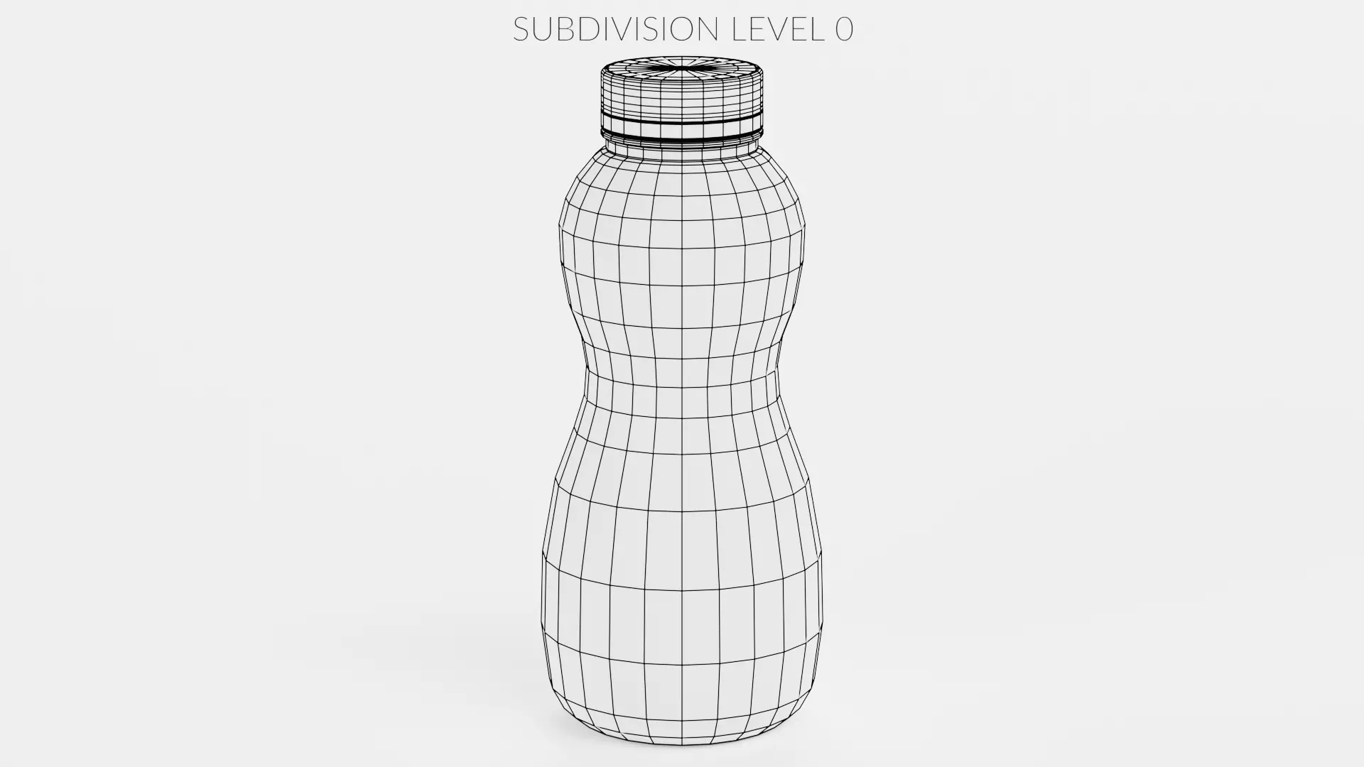 Universal Plastic Bottle V5 - Product Packaging Low-poly 3D model_7