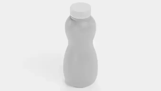 Universal Plastic Bottle V5 - Product Packaging Low-poly 3D model 4
