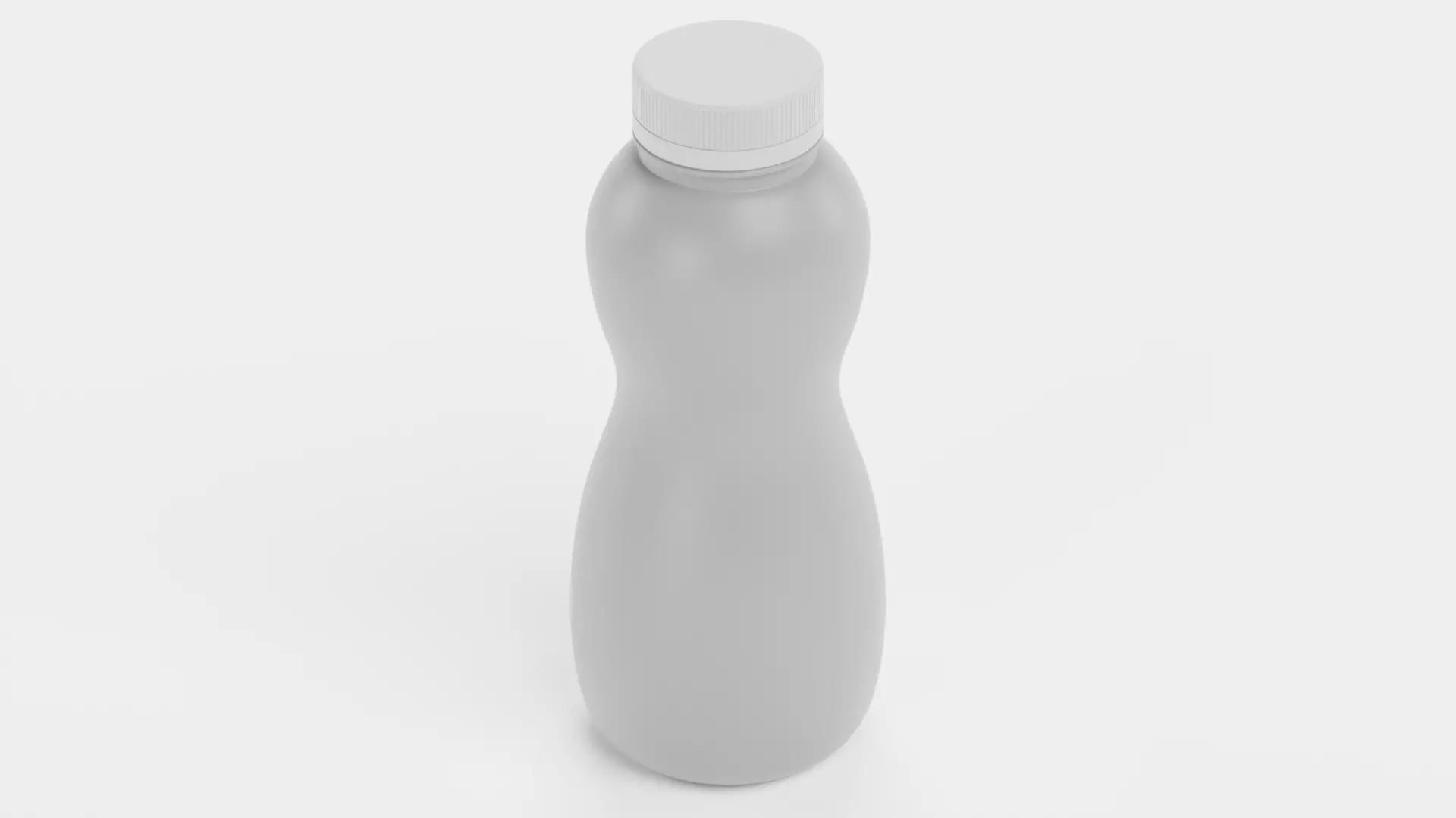 Universal Plastic Bottle V5 - Product Packaging Low-poly 3D model_3