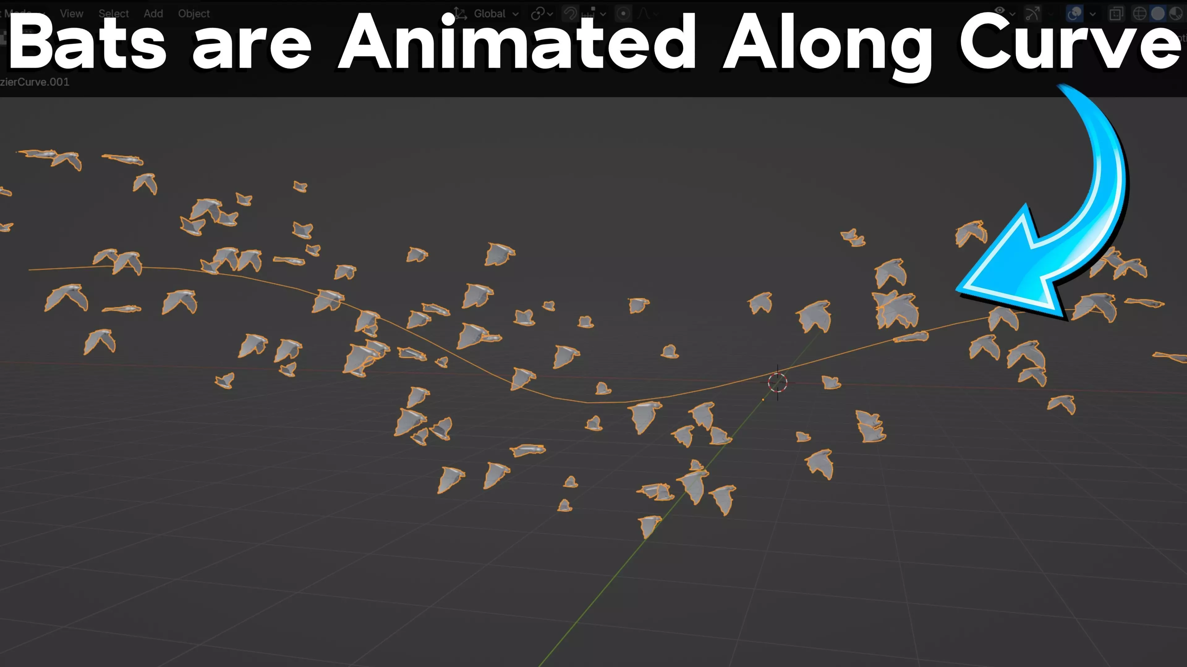 Animated Bats - Geometry Nodes 3D model_6