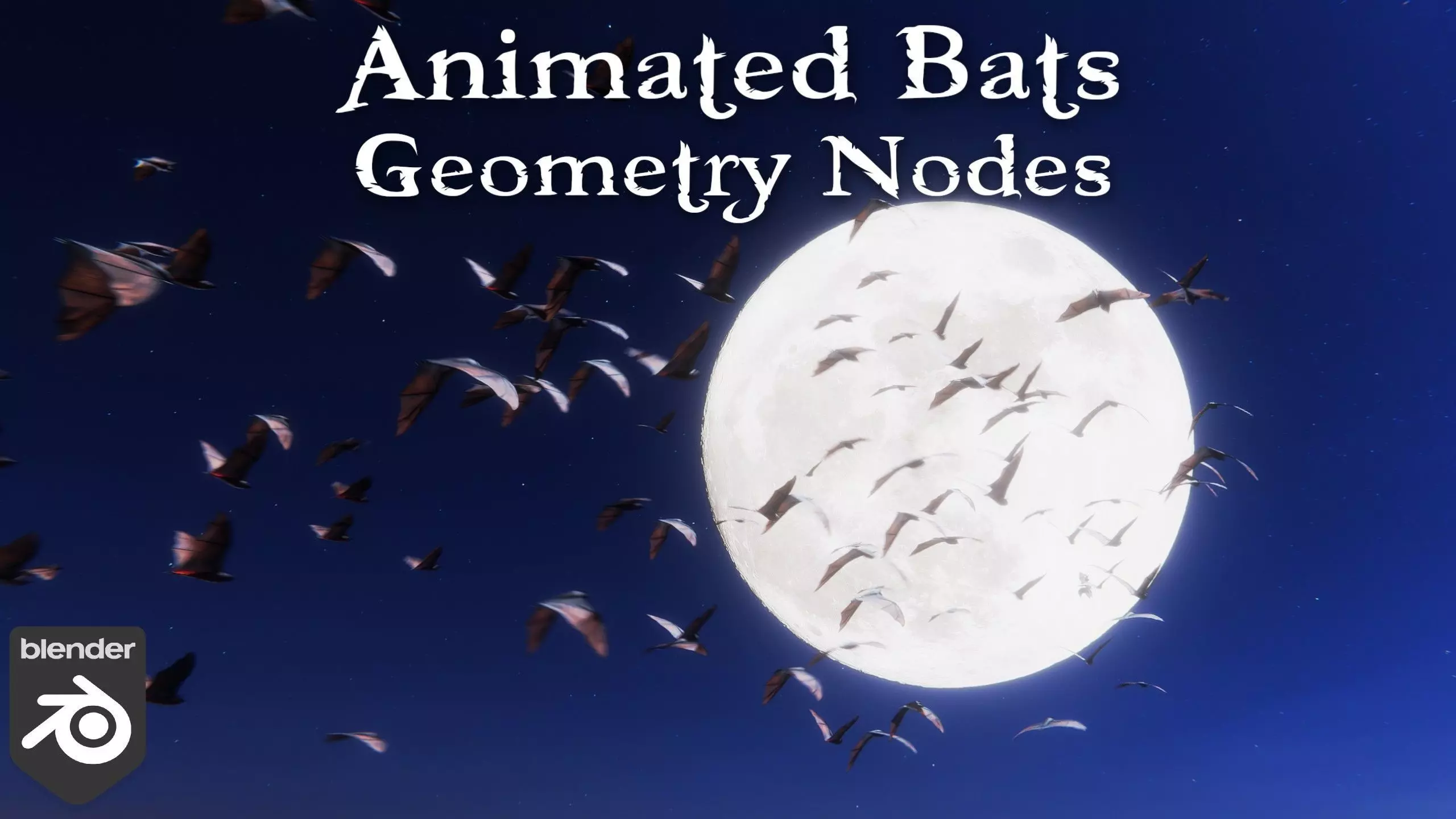 Animated Bats - Geometry Nodes 3D model_7