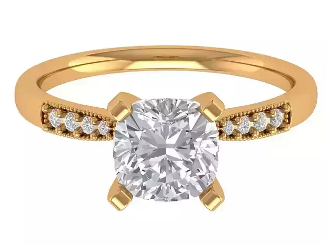 Square Cushion Engagement Ring