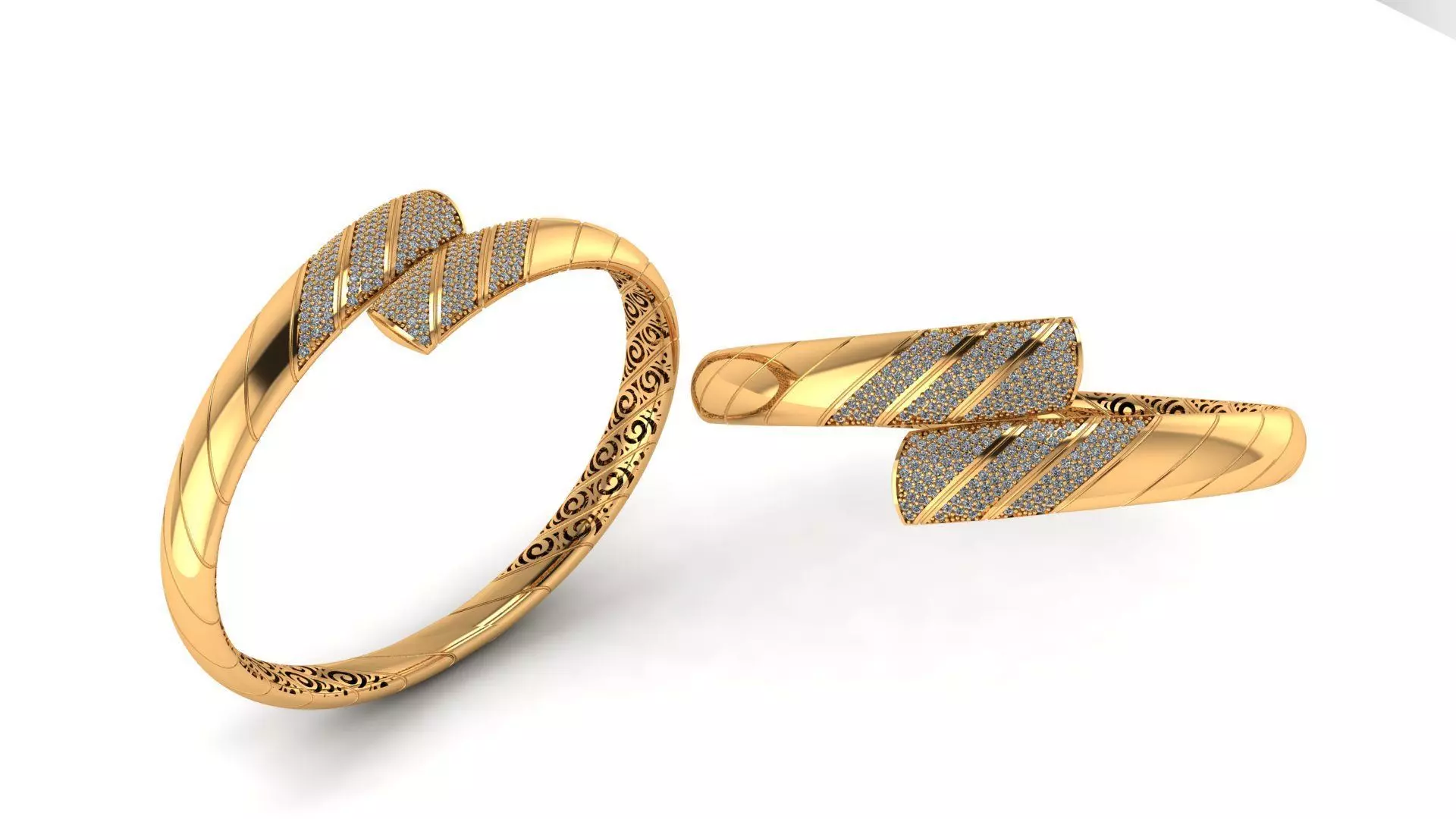 Custom Design Gold Bracelet 3D print model_0