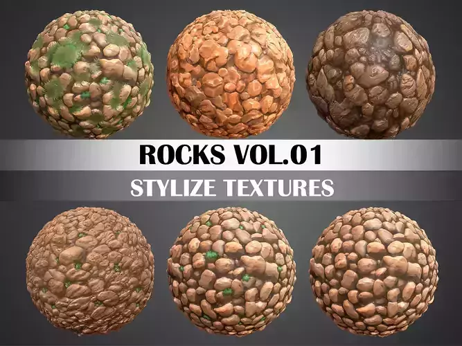 Stylized Rock Vol 01 - Hand Painted Texture  Texture