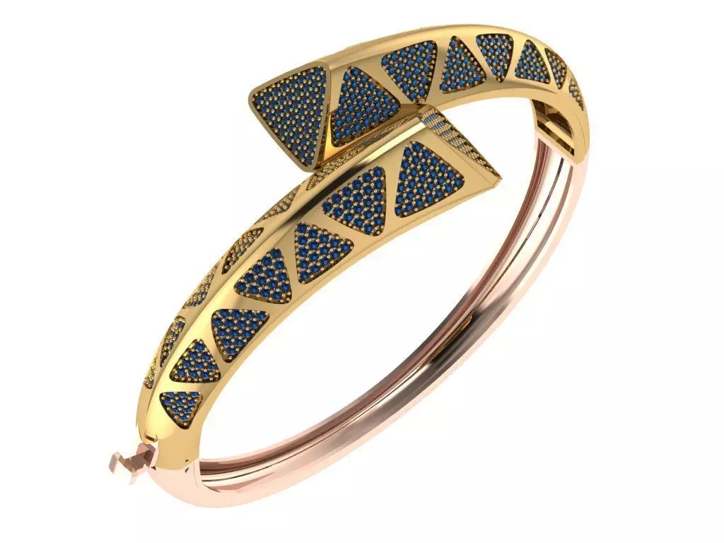 Custom Design Gold Bracelet 3D print model_0