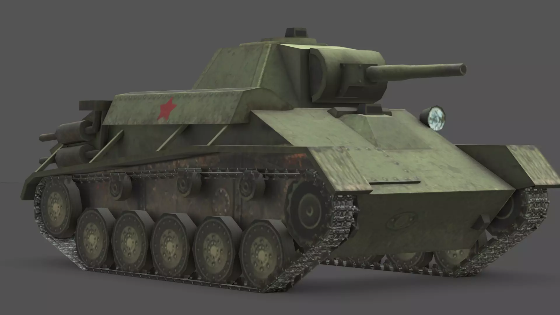  T-70 Light Tank 3D Model Low-poly 3D model_9