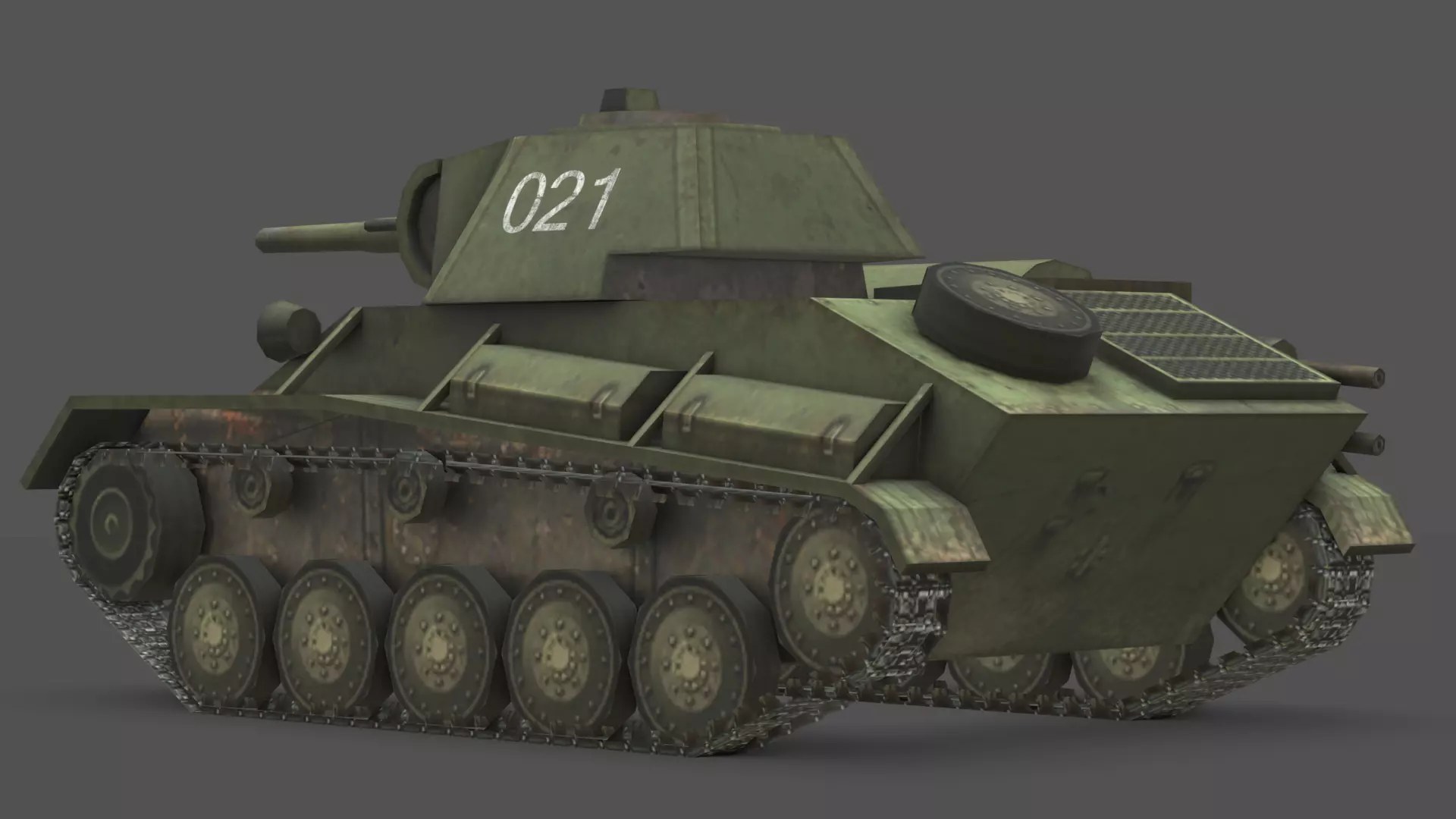  T-70 Light Tank 3D Model Low-poly 3D model_6