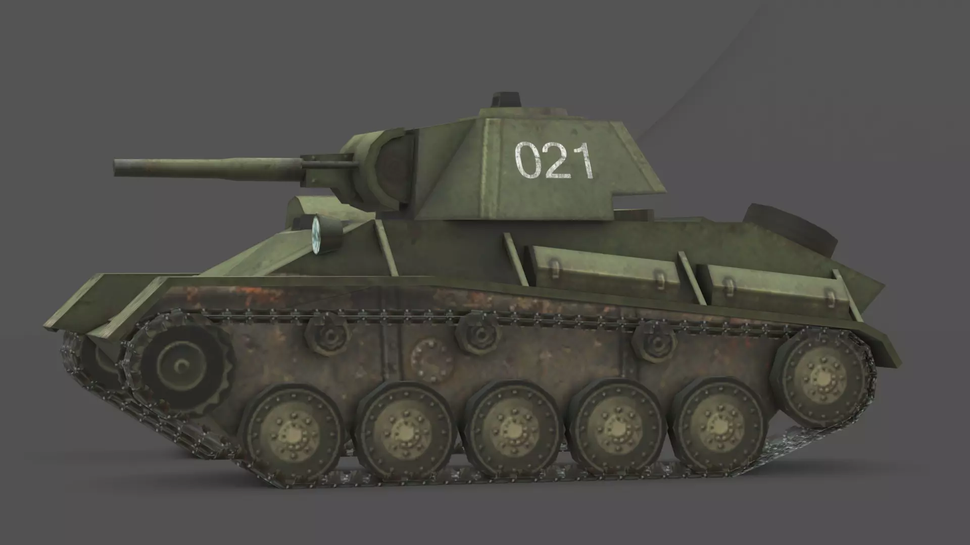  T-70 Light Tank 3D Model Low-poly 3D model_5