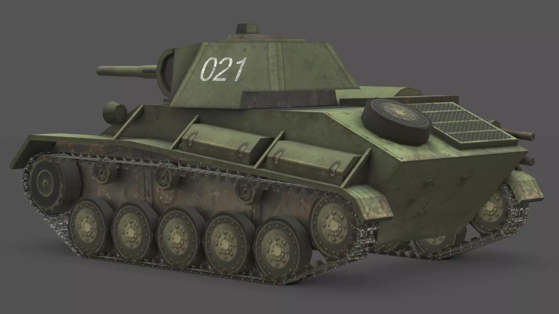  T-70 Light Tank 3D Model Low-poly 3D model_2
