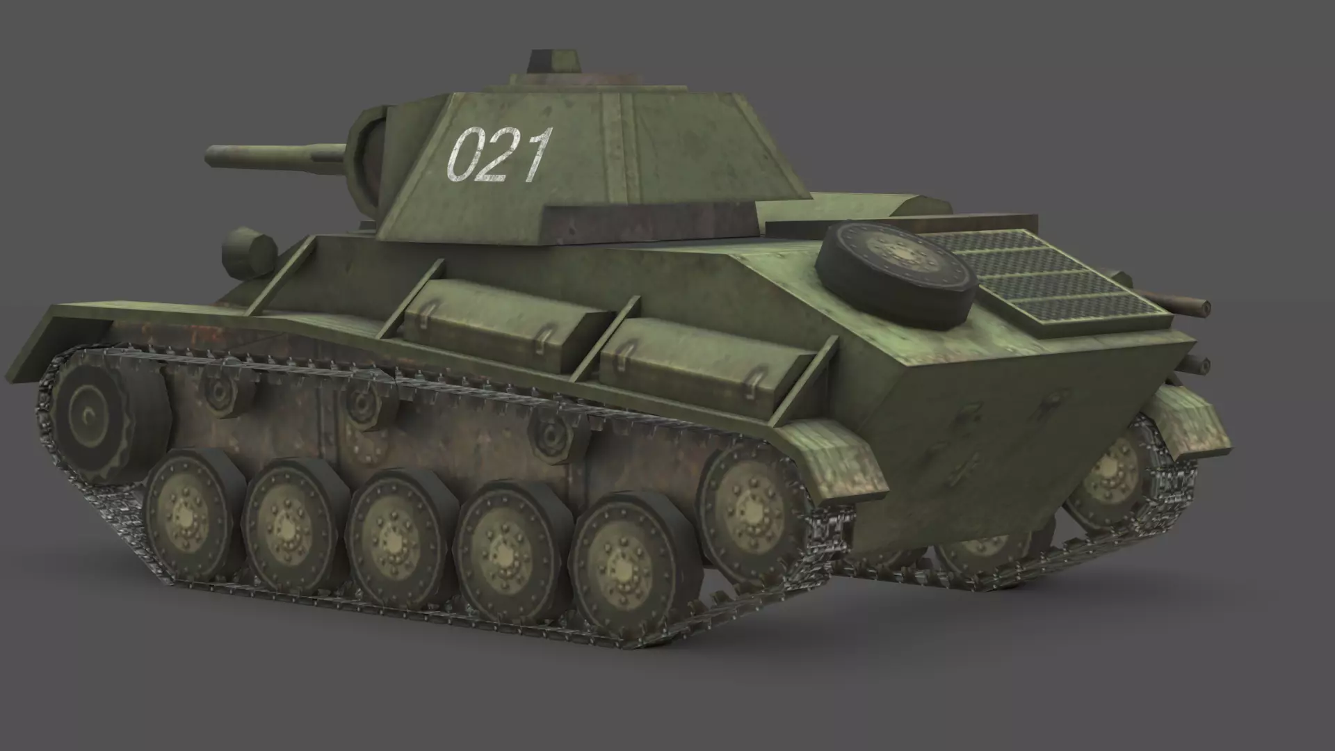 T-70 Light Tank 3D Model Low-poly 3D model_4