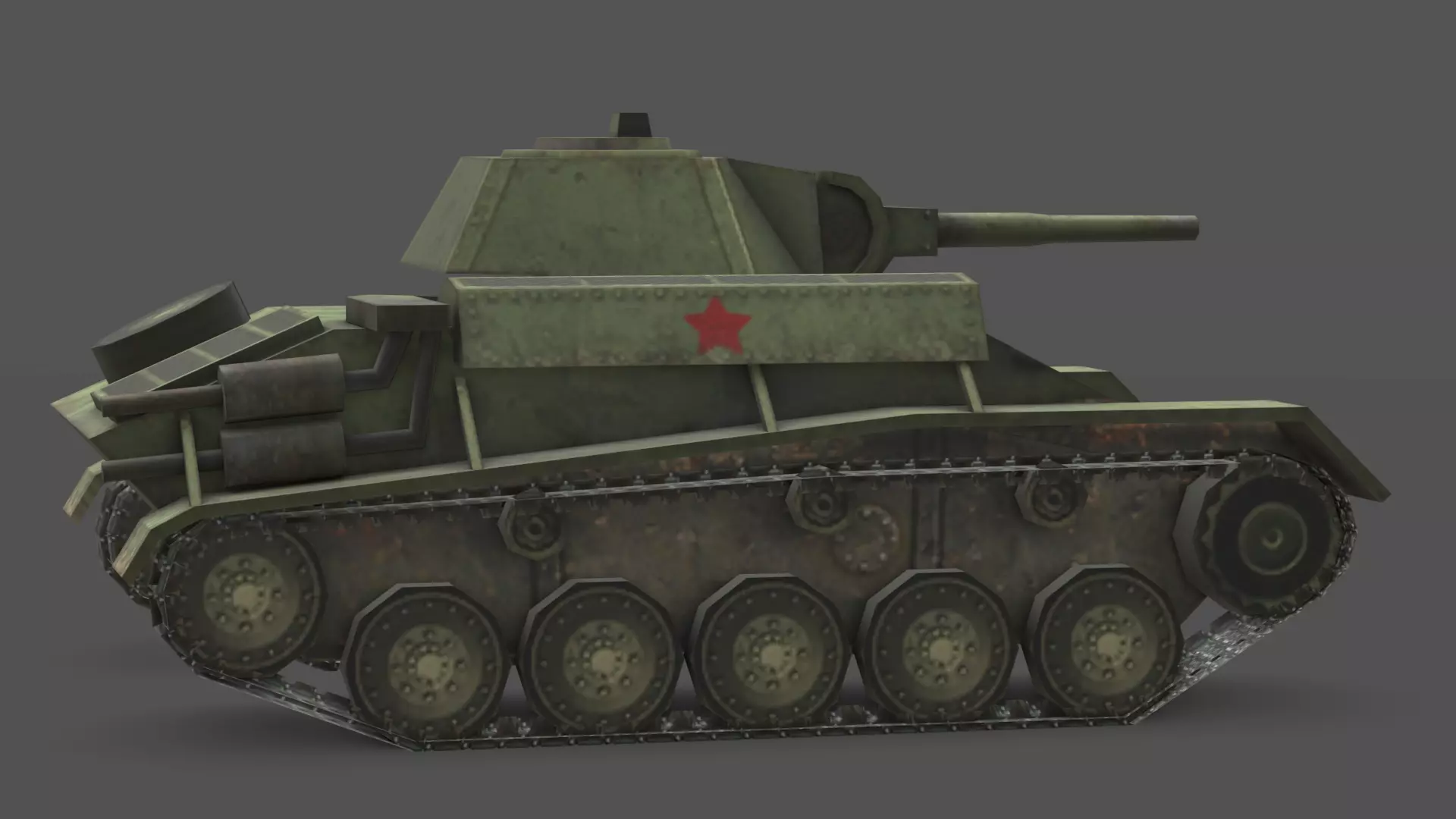  T-70 Light Tank 3D Model Low-poly 3D model_8