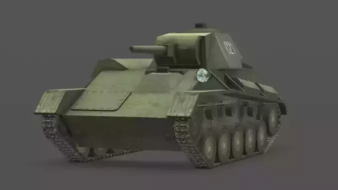  T-70 Light Tank 3D Model