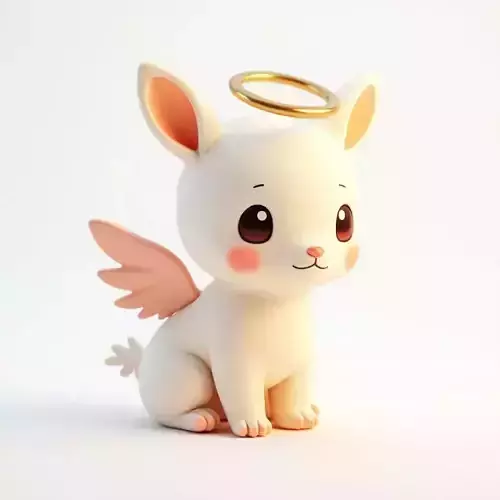 Seraphlet  Angel Creature 3D Model Heavenly Companion Low-poly 3D model Seraphlet  Angel Creature 3D Model Heavenly Companion Low-poly 3D model