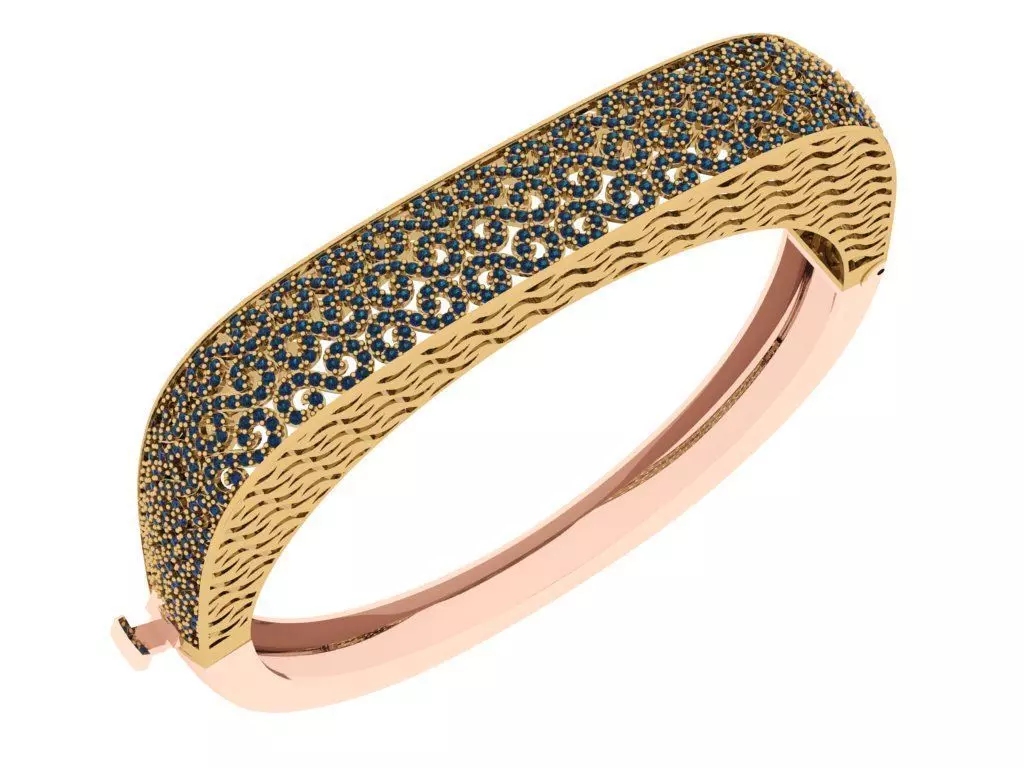 Custom Design Gold Bracelet 3D print model