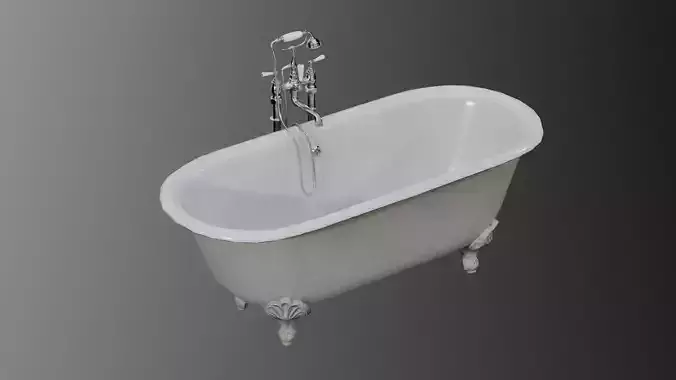 Painted Cast Iron Bath in ALL colors clean version