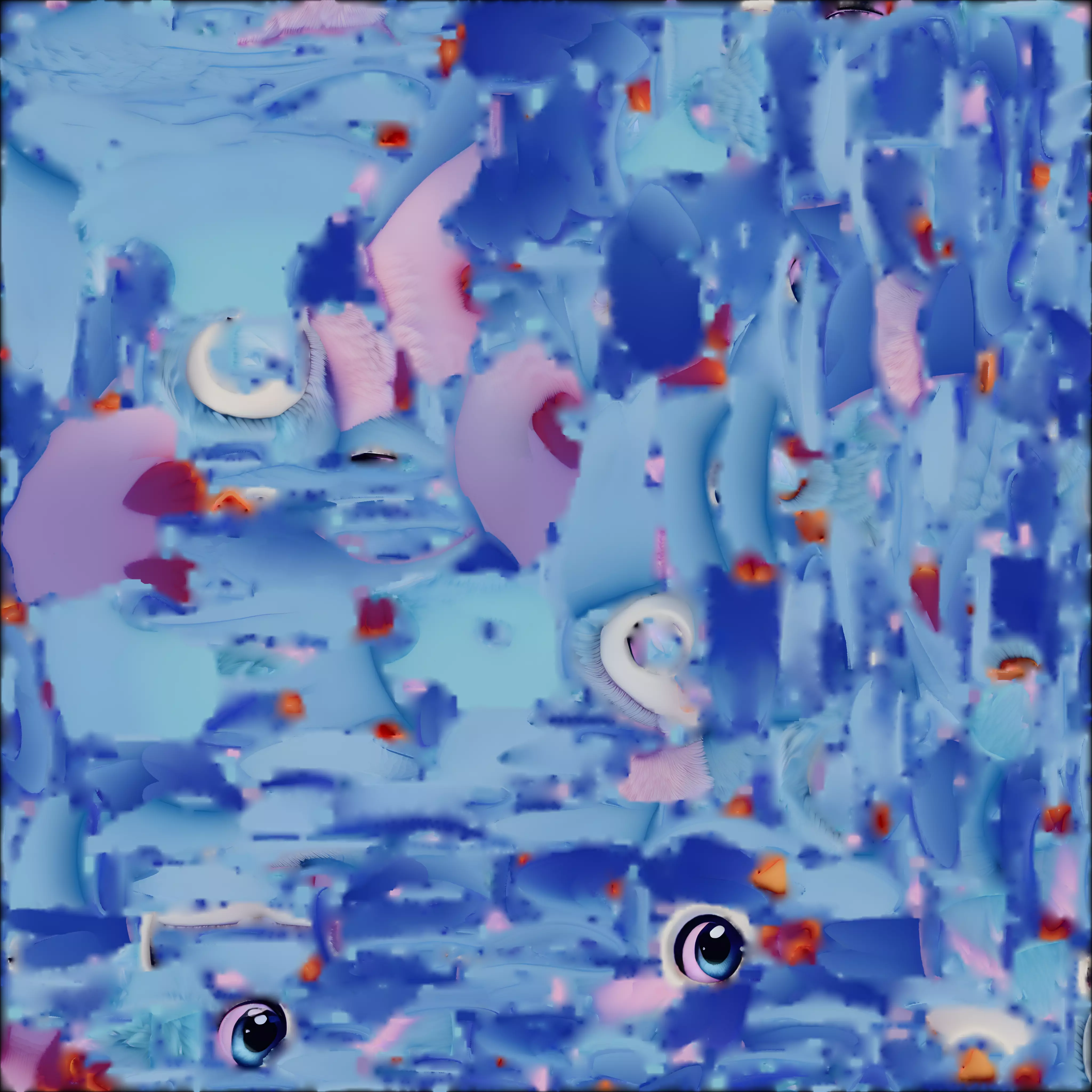 Puffowl Fluffy Pastel Owl Creature 3D Model Cute Companion Low-poly 3D model_1