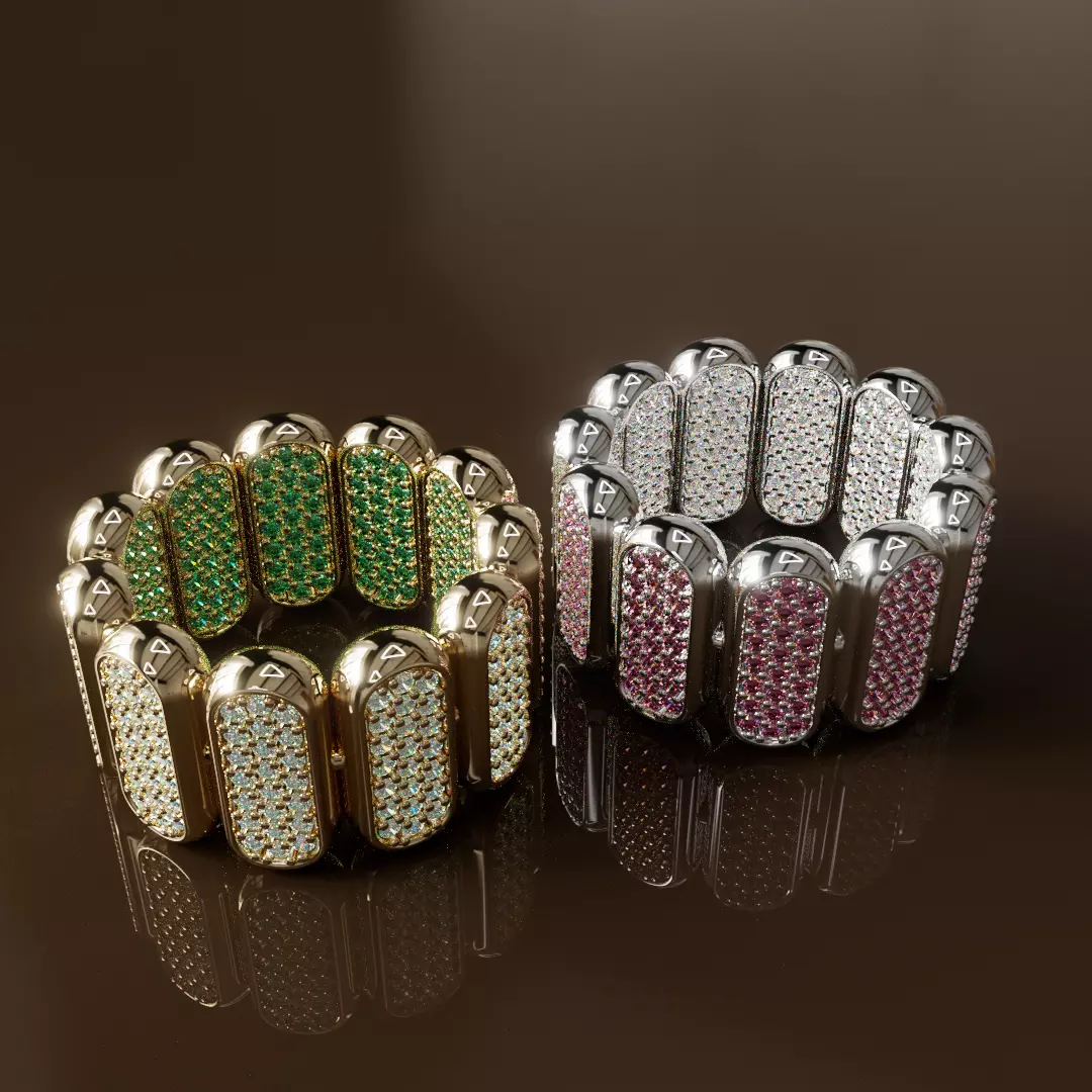  High Jewelry Ring with turnable function 3D print model_10