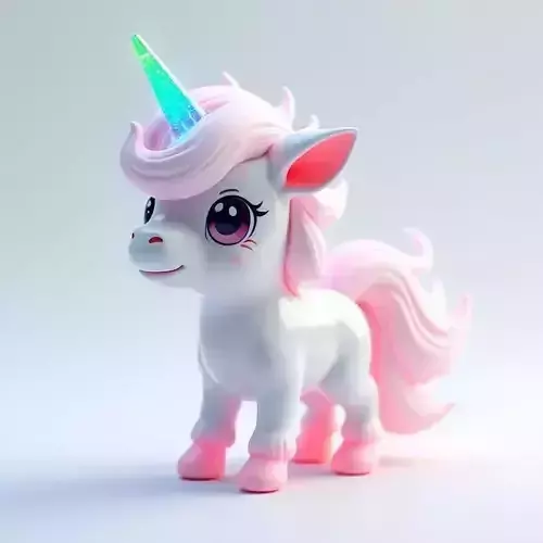Prismora Magical Unicorn Creature 3D Model Sparkling Fantasy  Low-poly 3D model Prismora Magical Unicorn Creature 3D Model Sparkling Fantasy  Low-poly 3D model