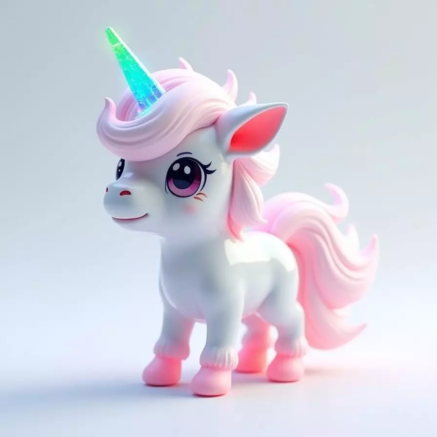 Prismora Magical Unicorn Creature 3D Model Sparkling Fantasy  Low-poly 3D model_0