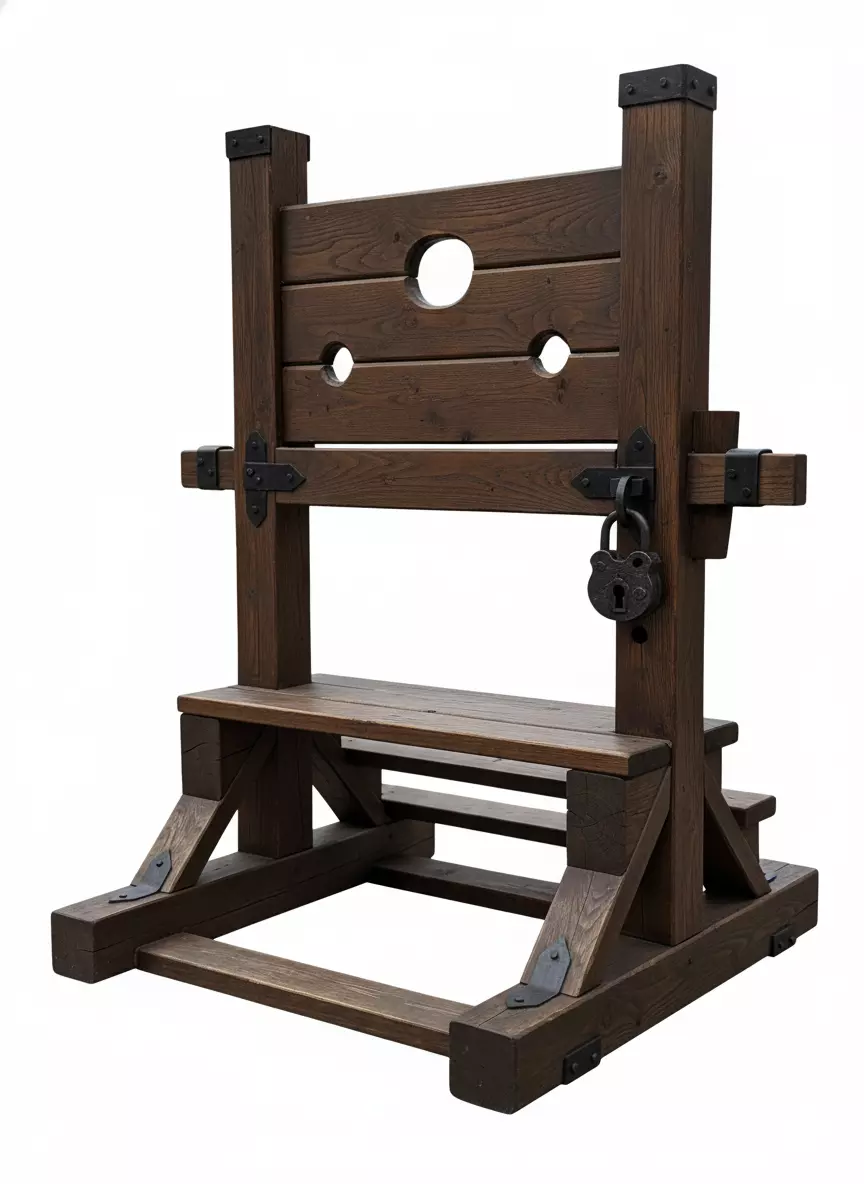 CATAPULT GUILLOTINE CANNON AND MEDIEVAL SOLDIER 3D model_0