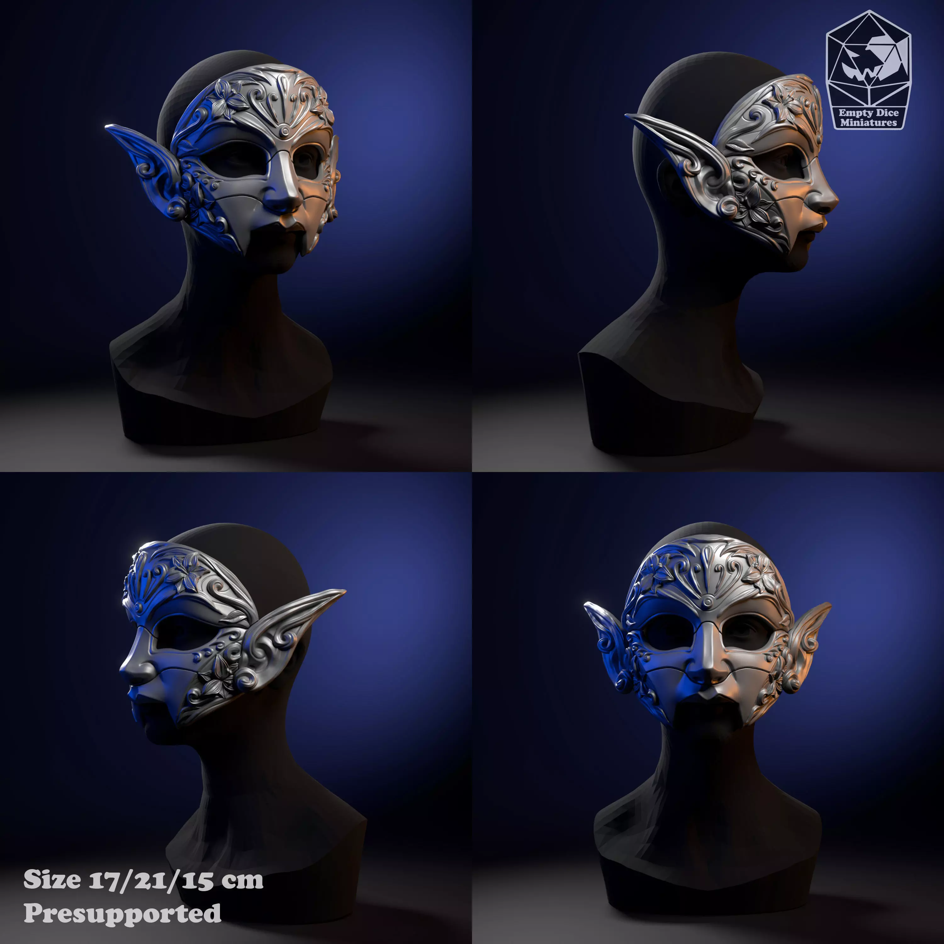 Elven Masks 3D print model_5
