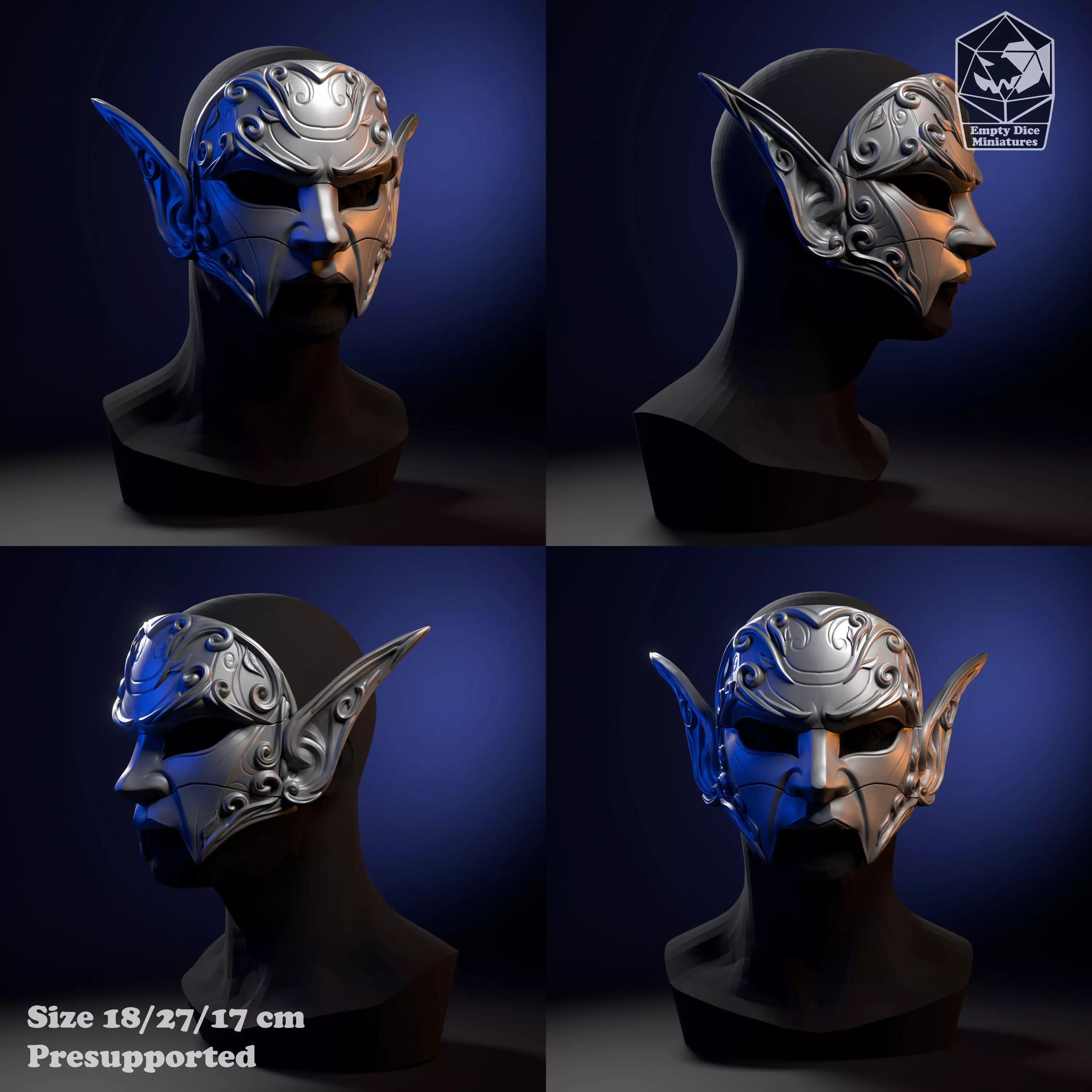 Elven Masks 3D print model_2