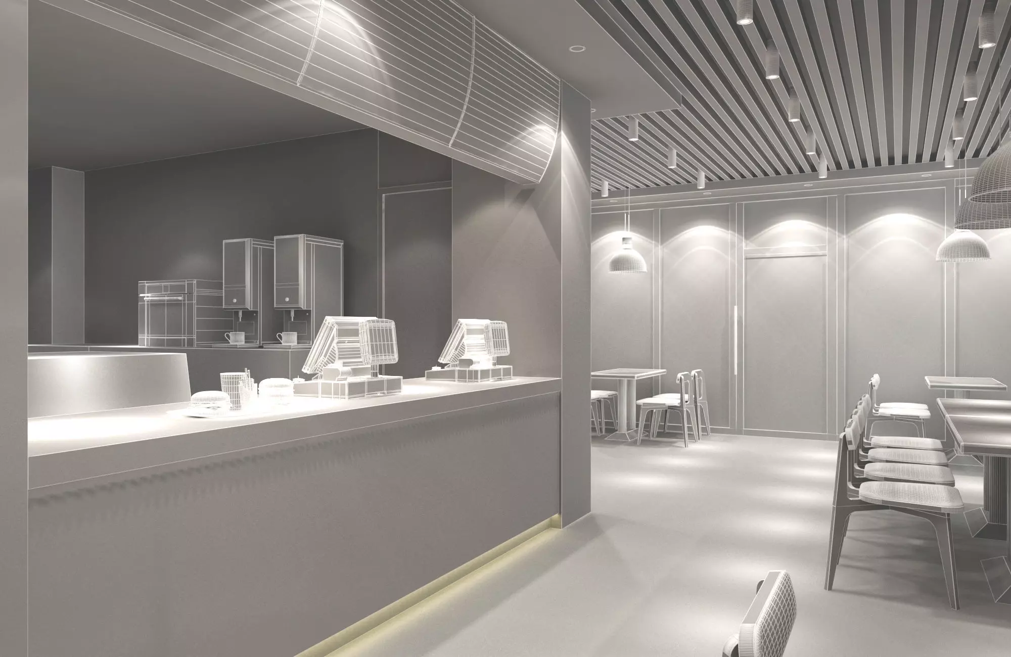 Fast Food Restaurant 03 3D model_11