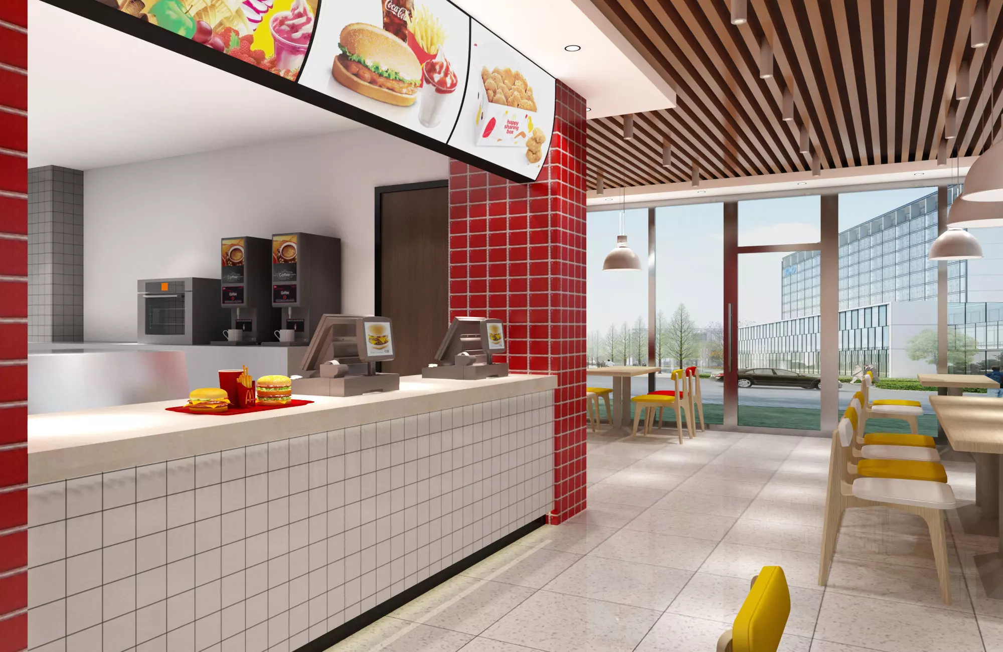 Fast Food Restaurant 03 3D model_7