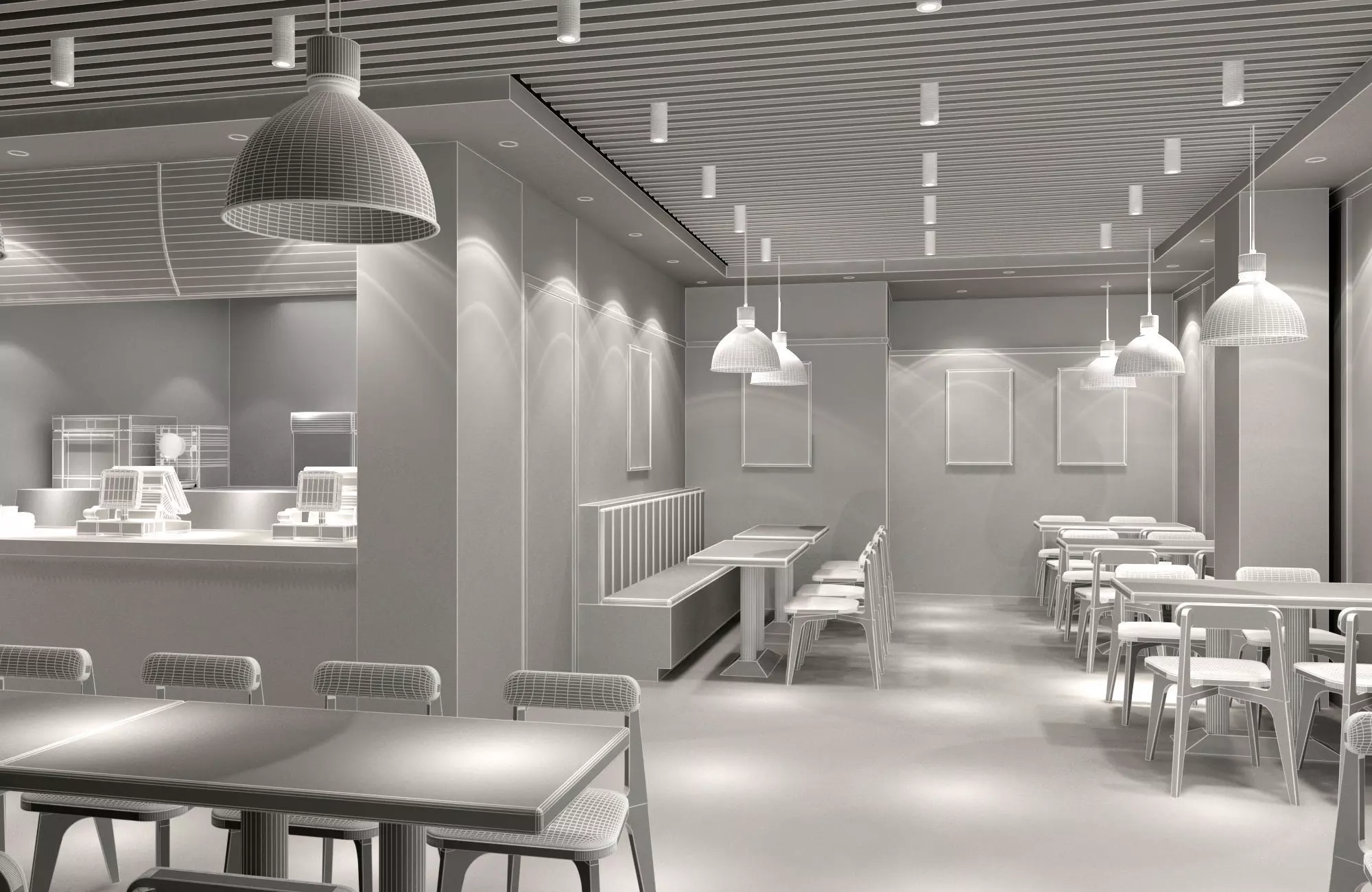 Fast Food Restaurant 03 3D model_12