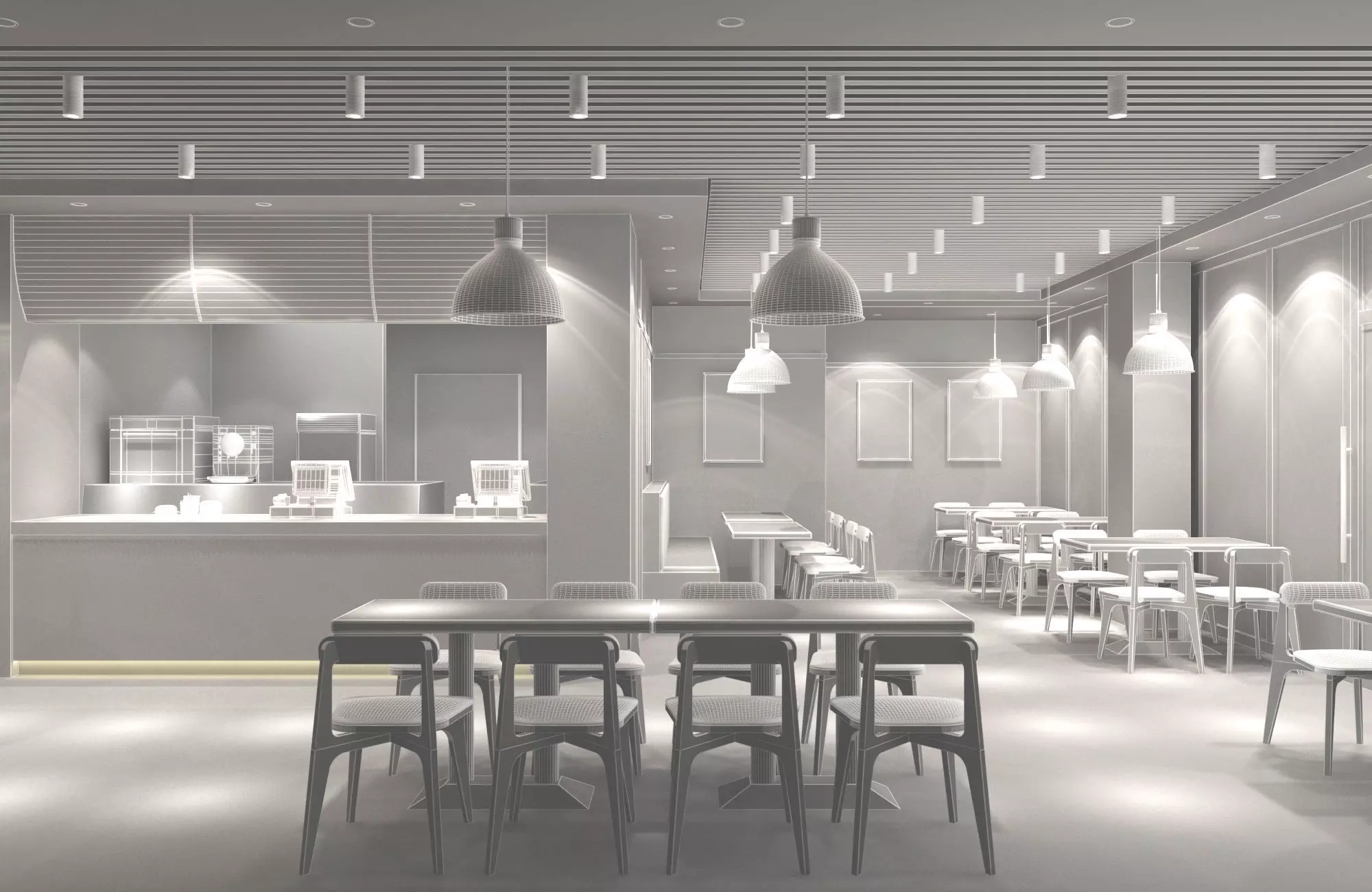 Fast Food Restaurant 03 3D model_8