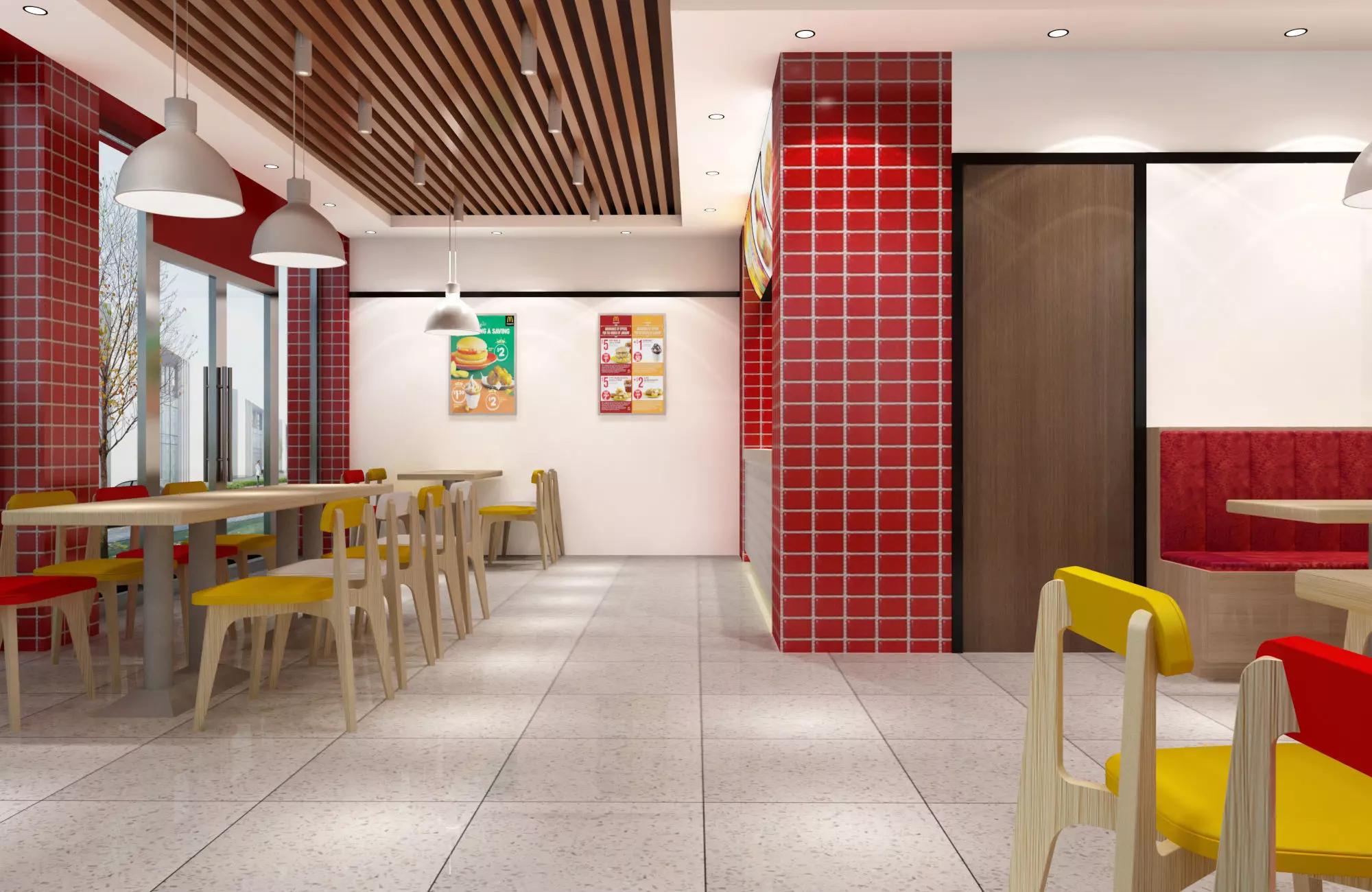 Fast Food Restaurant 03 3D model_6