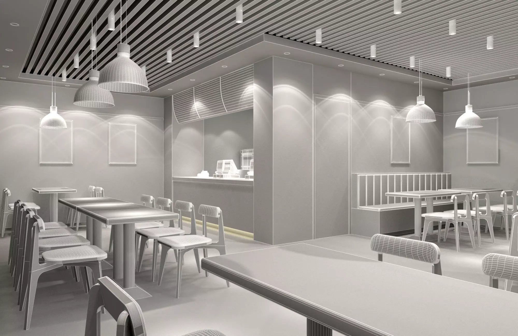 Fast Food Restaurant 03 3D model_10