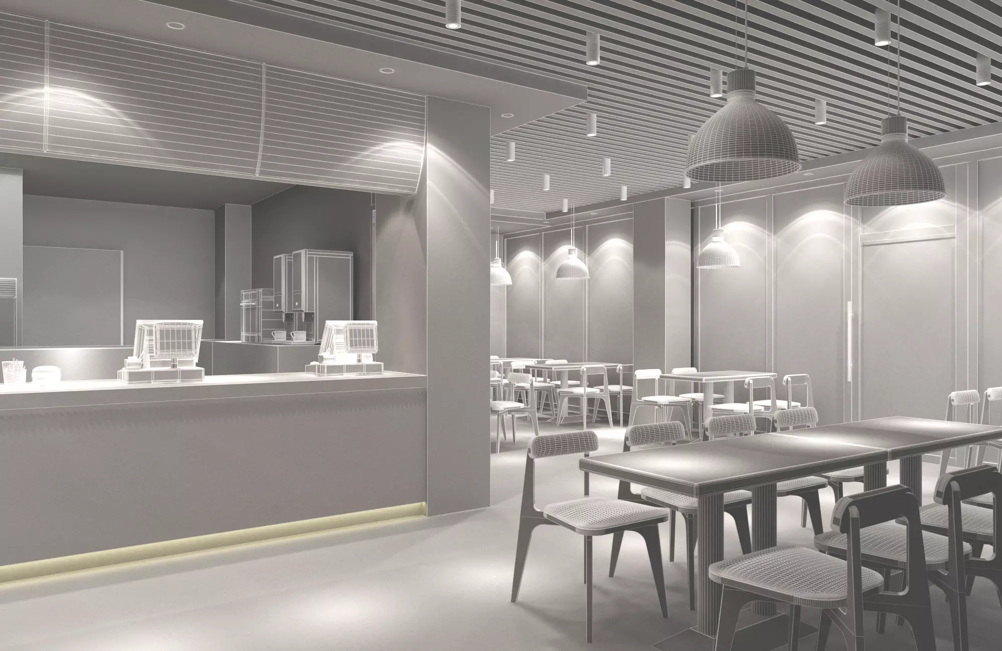 Fast Food Restaurant 03 3D model_9