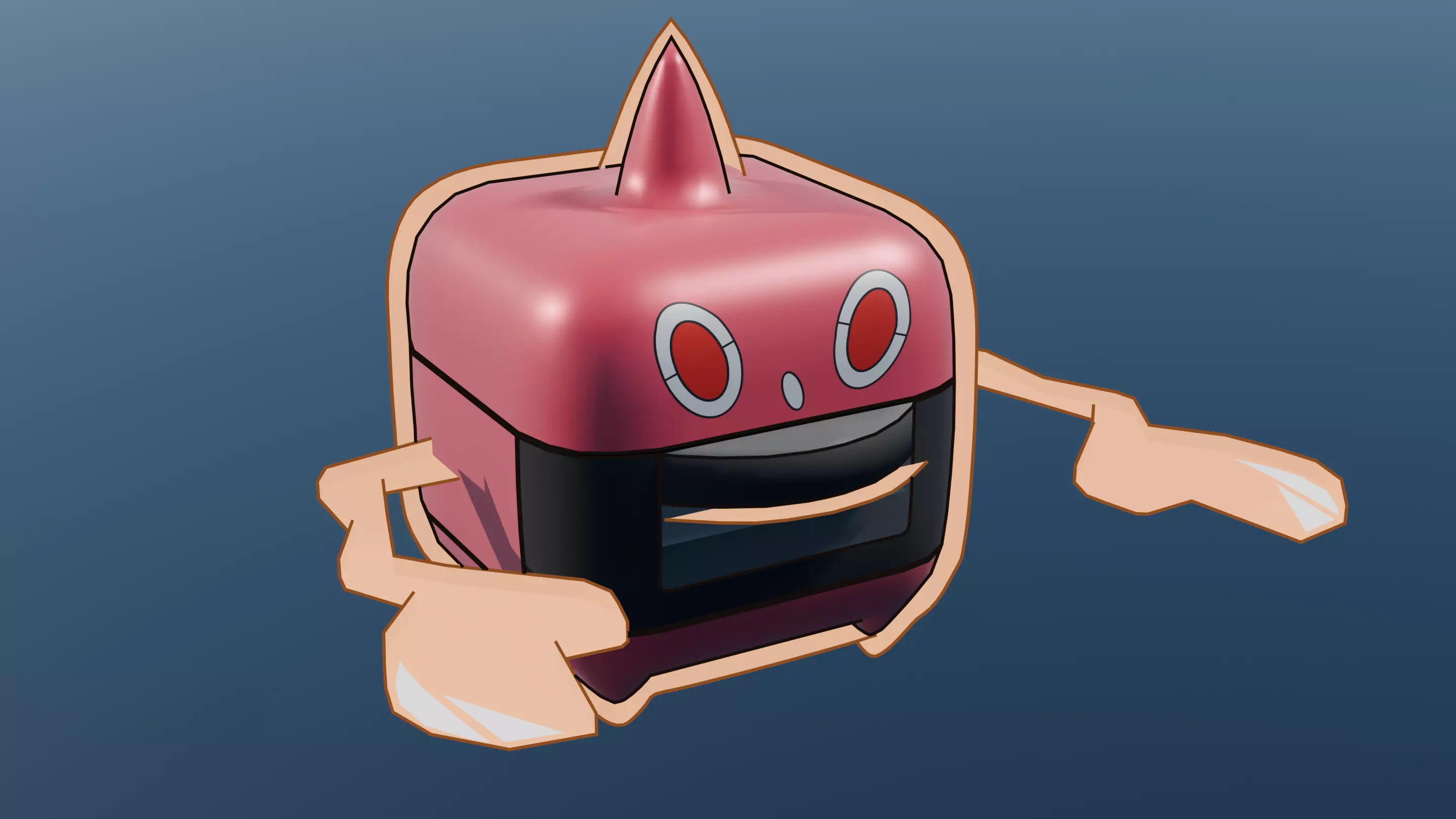 Pokemon Rotom Heat Form and Shiny version  Low-poly 3D model_2